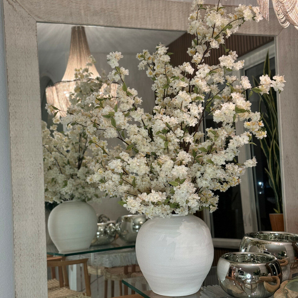 Konos vase with cherry blossoms