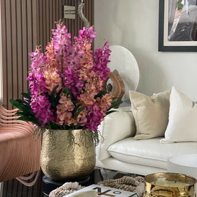 Large Delaney bowl with mixed Mokara orchids