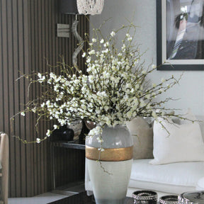 Goddess vase with cherry blossom branches
